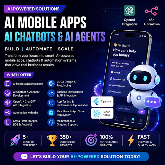 Do ai mobile app development, android ios app, ai agent as software ...