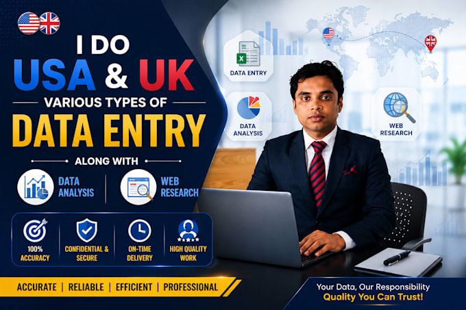 do data entry for USA, UK, canada, australia