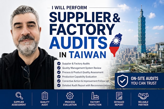 perform supplier and quality audits in taiwan