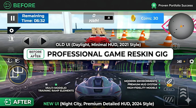 reskin, polish and export your unity game