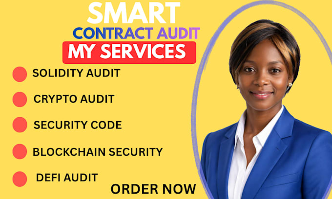audit smart contract for blockchain security and solidity bugs