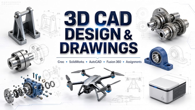 do your solidworks and 3d autocad projects and assignments