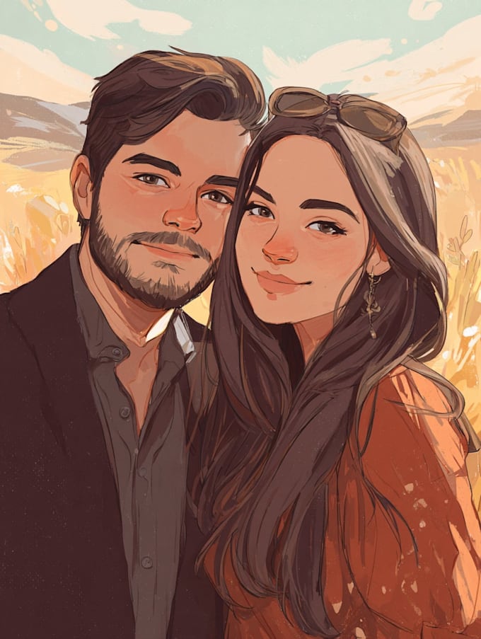 do couple portrait illustration
