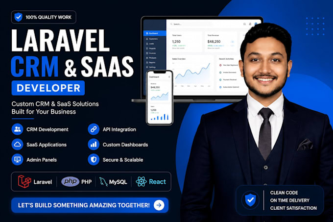 develop custom saas developer and full stack php laravel developer
