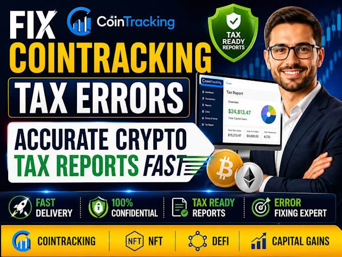 prepare accurate cointracking crypto tax reports and fix tax errors