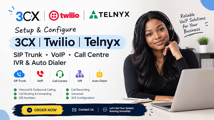verified upgraded twilio telnyx account sip trunk did number 3cx ivr bulk sms