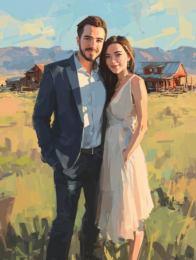 make couple portrait illustration