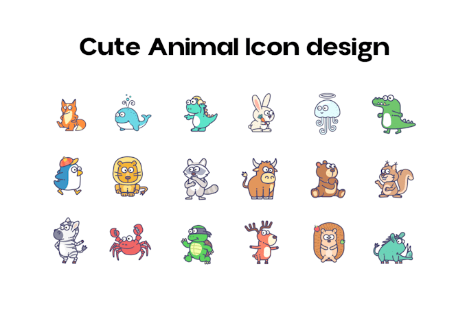 design unique, simple and modern custom icons set
