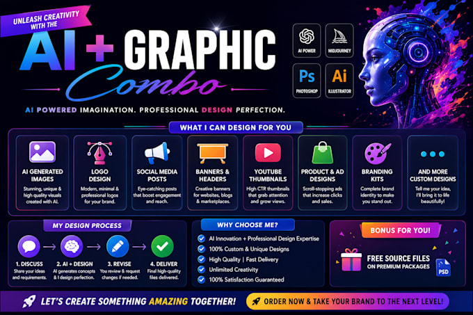 create stunning graphic designs with ai and creativity