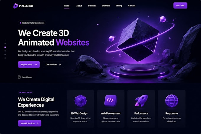 develop a responsive ai web app for startups and businesses