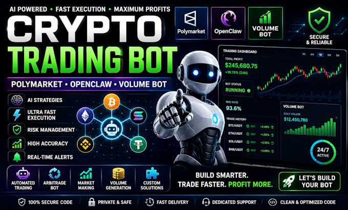 build algorithmic trading bot, polymarket bot, volume trading system
