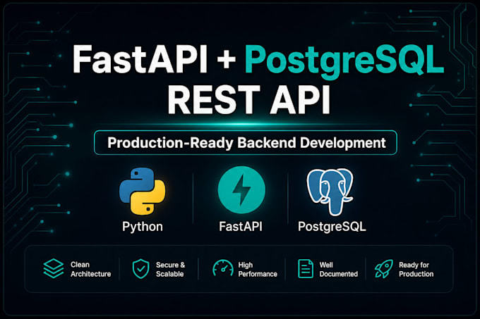 build a fastapi rest API with postgresql and jwt auth