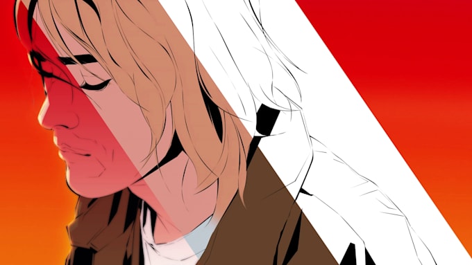 design a frame by frame, stunning 2d animated music video
