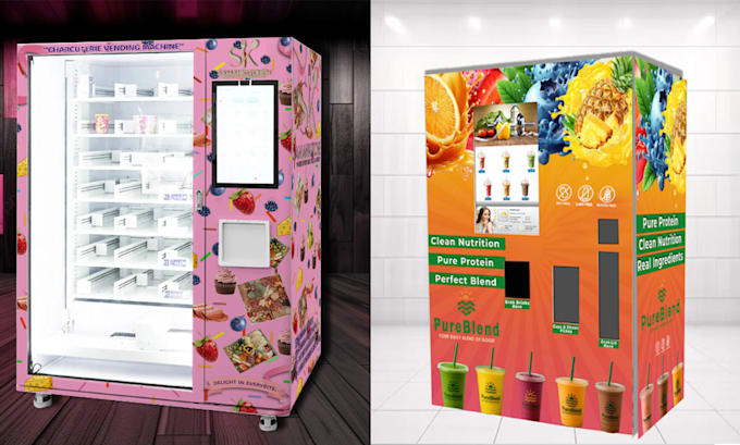 design unique vending machine wrap