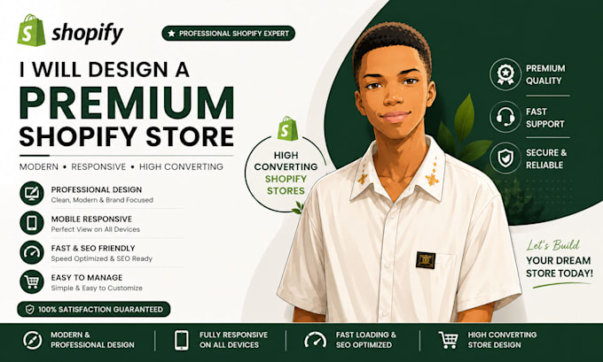 create a modern shopify ecommerce website