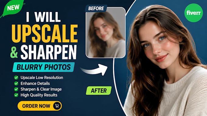 upscale and sharpen blurry photos