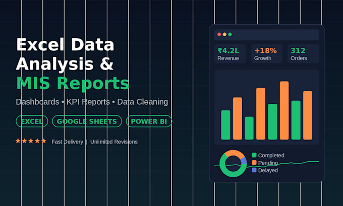 excel data analysis, mis report and dashboard creation
