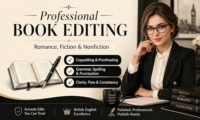 edit your books, proofread novels, with ebook formatting and layout design