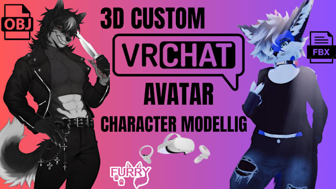 Make custom anime, furry, or realistic vrchat avatars by Donyflase1 ...