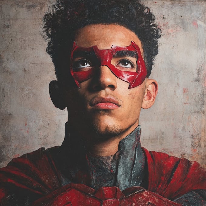 make personalized superhero portrait gift for kids