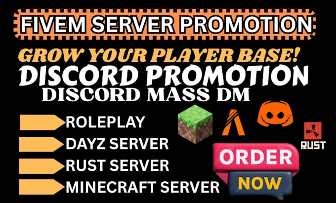 Minecraft Server Advertisement Publicidad en discord, promociรณn de servidores en discord, fivem, rp ...