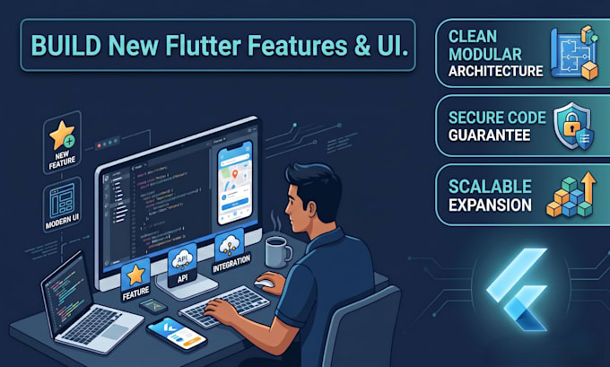 add custom features and modern UI to your flutter application