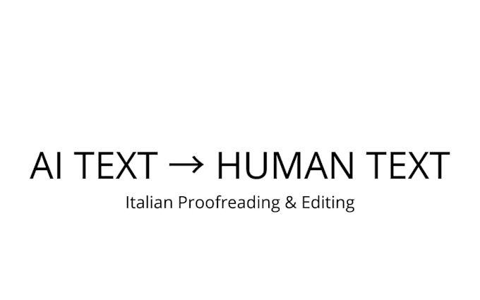 edit and humanize ai generated italian text