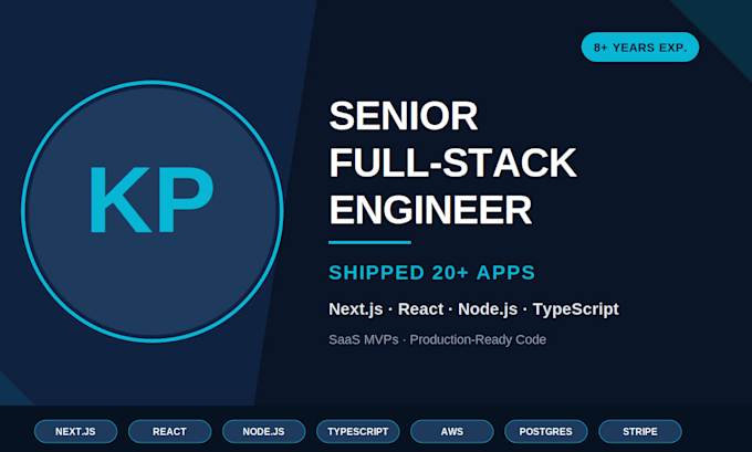 develop full stack web app or saas mvp using nextjs react and nodejs