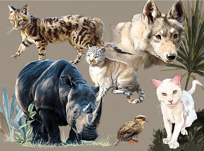 create realistic animal illustration