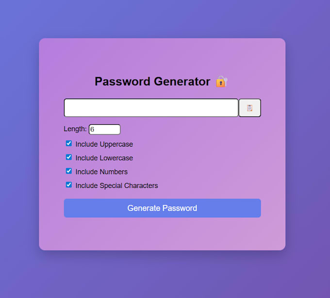 create a secure password generator using javascript