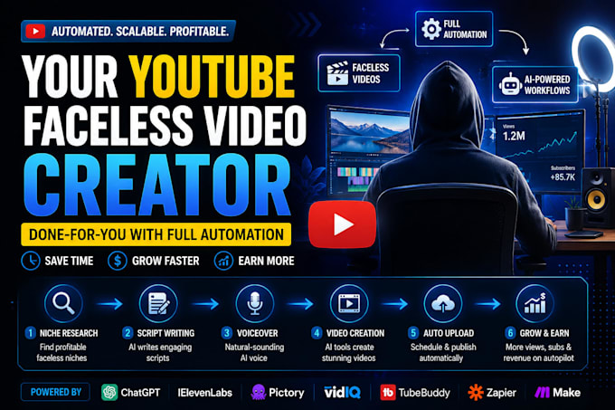 your youtube faceless video creator and automation