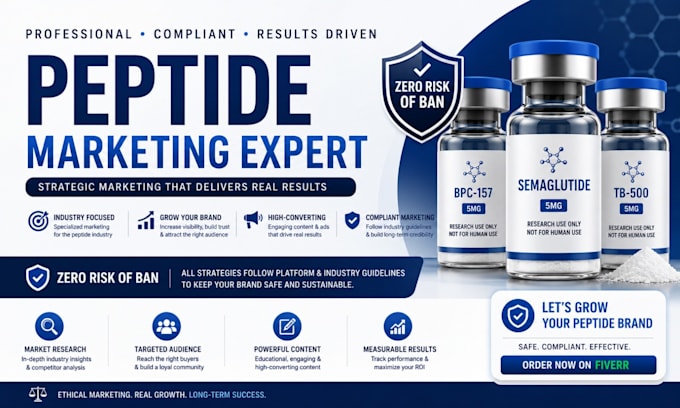 run peptide marketing peptide ads peptide website peptide store facebook ads
