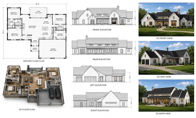 do autocad 2d floor plan, 3d floor plan design