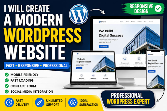 create a modern wordpress website