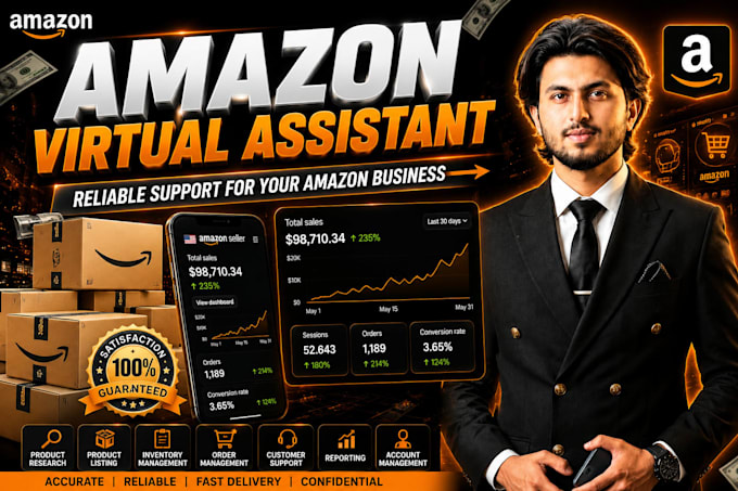 be your amazon virtual assistant for amazon fba seller central