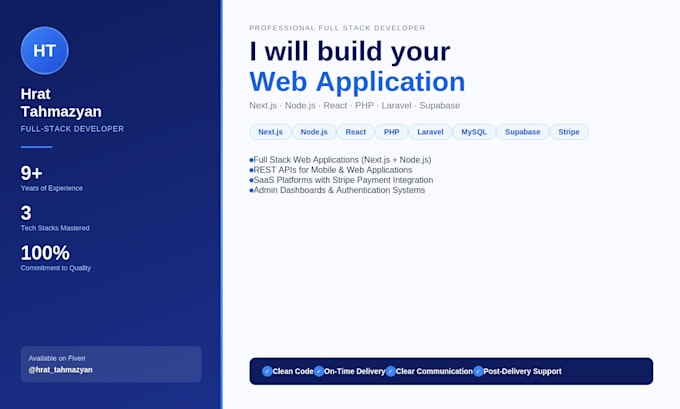 build a full stack web application using nextjs nodejs or PHP