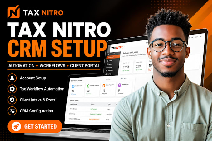 setup tax nitro canopy CRM with tax workflow automation and account setup
