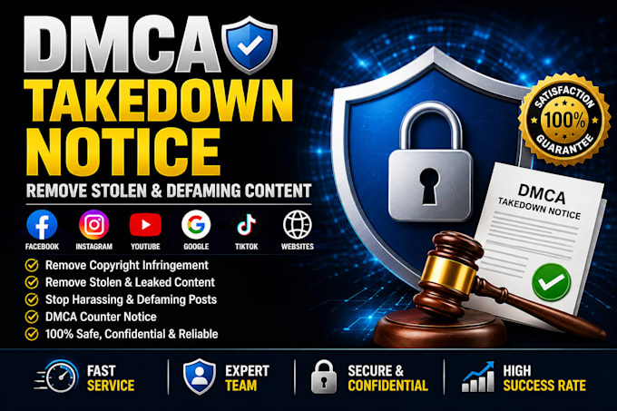 file dmca takedown notices remove and delete defaming stolen posts from internet