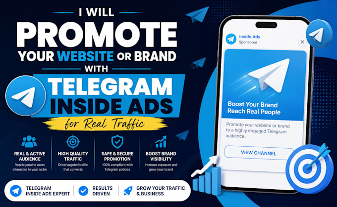 promote your website or brand with telegram inside ads for real traffic