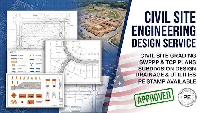 civil site grading plan tcp and swppp subdivision washington ohio florida