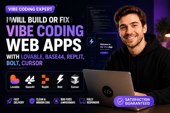 build or fix vibe coding web apps with lovable base44 replit bolt cursor