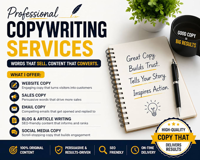 provide professional copywriting services