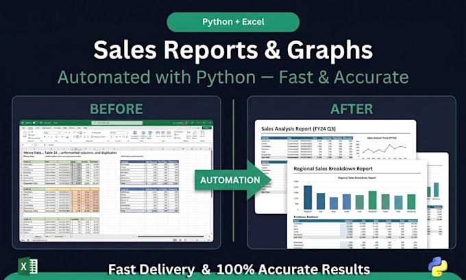 create sales reports and graphs using excel and python