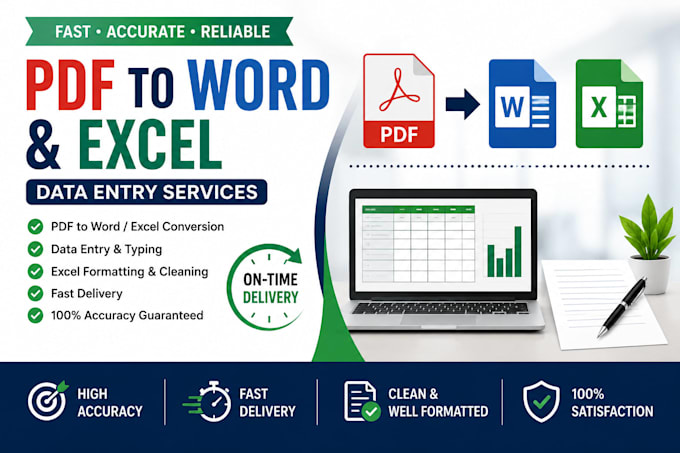 convert pdf to word or excel and data entry service