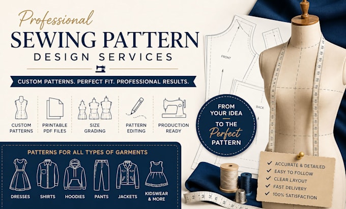 be your fashion pattern maker for sewing pattern, garment design