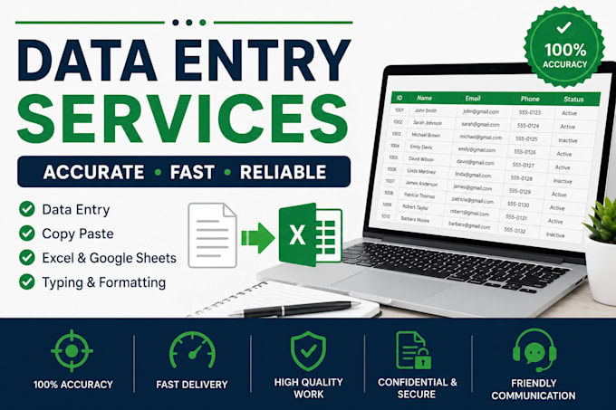 do accurate data entry and copy paste work