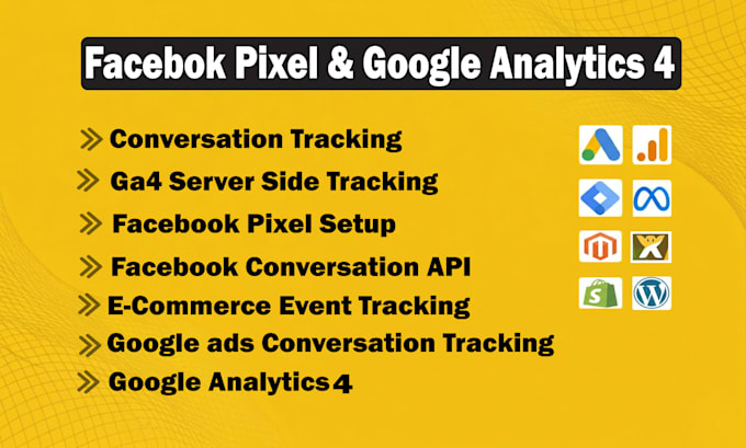 setup facebook capi and ga4 ecommerce tracking on shopify or wordpress