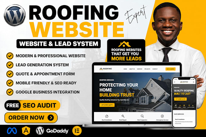 build a roofing website for your roofing company