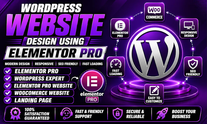 design wordpress website using elementor pro redesign elementor pro website
