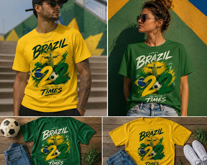design svg bundle for brazil football 2026 with mockups